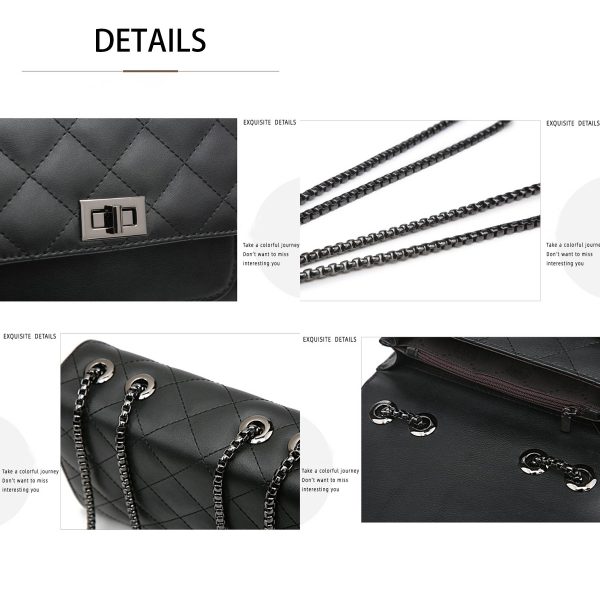 Genuine Leather Quilted Shoulder Crossbody Bags for Women