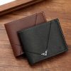 Large Capacity Mens Short PU Leather Wallet