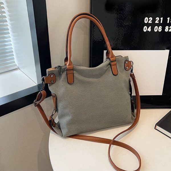 Large Capacity Single Shoulder Diagonal Canvas Tote Bag