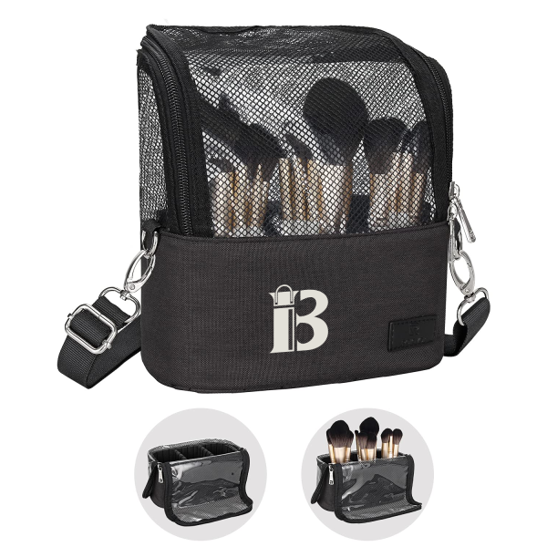 Large Capacity Makeup Brush Bag with Shoulder