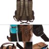 School Vintage Canvas Laptop Backpack