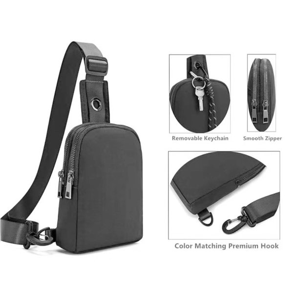 Shoulder Chest Pack Sling Bag Backpack with Key Chain