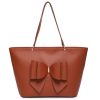 PU Large capacity bow tote bag