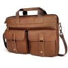 Vintage Leather Travel Messenger Office Crossbody Bag