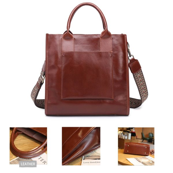 Vegan Leather Simple Vintage Shoulder Retro Handbag