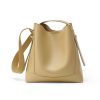 Genuine Leather Tote Bucket Bag
