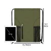 Sports Gym Water Resistant Drawstring Backpack for Women Men