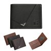 Large Capacity Mens Short PU Leather Wallet