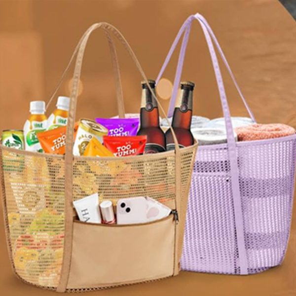 Ladies' Toiletries Clothing Mesh Single Shoulder Tote Bag