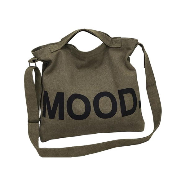 Multi-Layer Canvas Shoulder Handbag