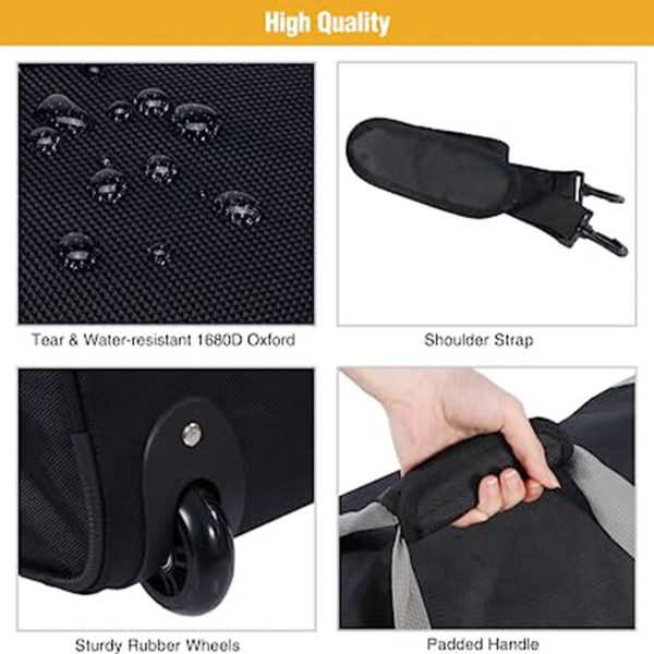Foldable Duffle Bag w/ Wheels Camping Travel Gear