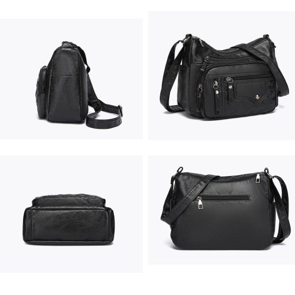 Fashion Multi Zipper Crossbody Bag
