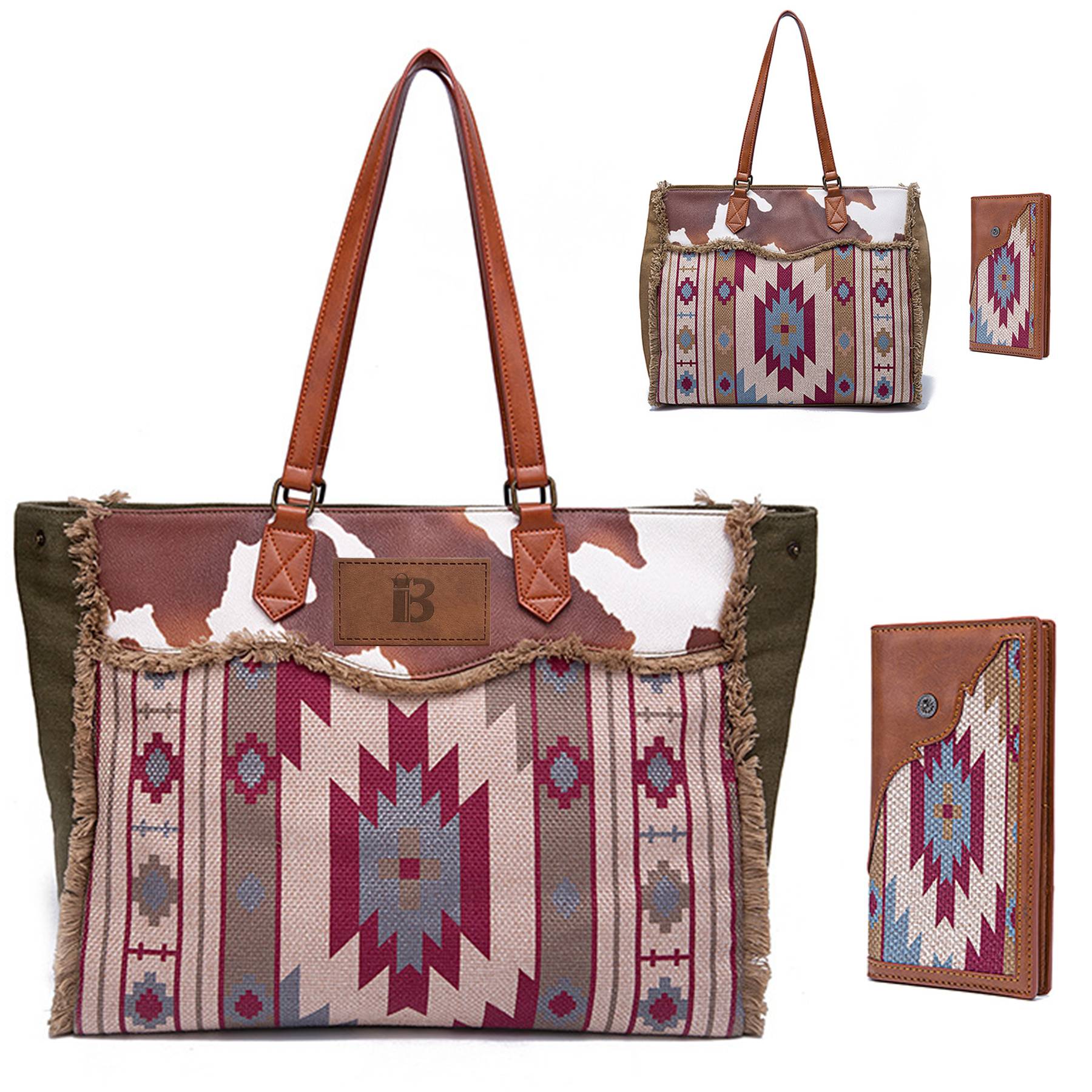 Canvas cotton linen vintage tote bag