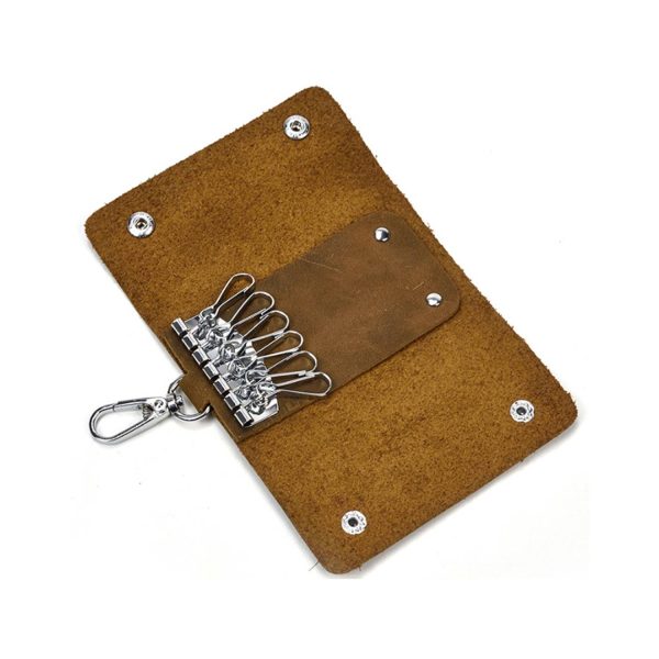 Genuine Crazy Horse Leatehr Key Wallet Case Holder