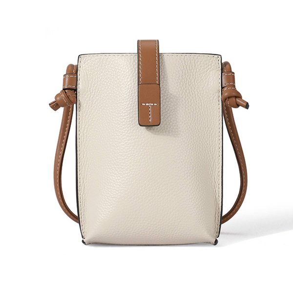 Genuine Leather Simple shoulder cross-body pouch bag