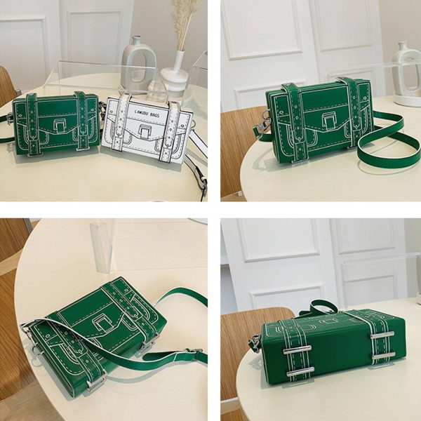 PU Leather Comic Style Crossbody Bag