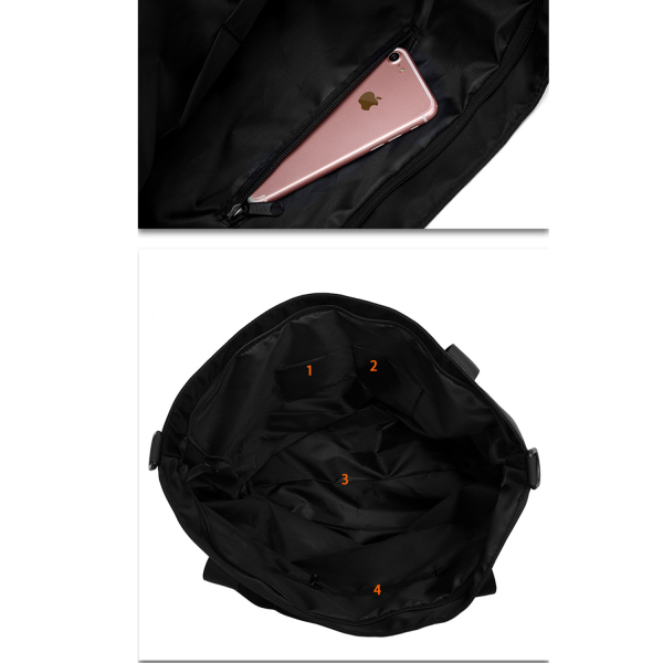 Shoulder Tote Bag with Zipper