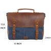 Canvas with leather Messenger bag