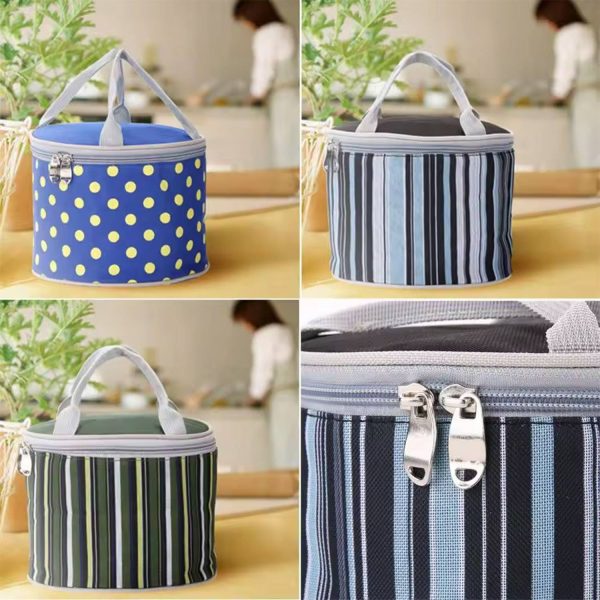 Round Bento Insulated Lunch Handbag
