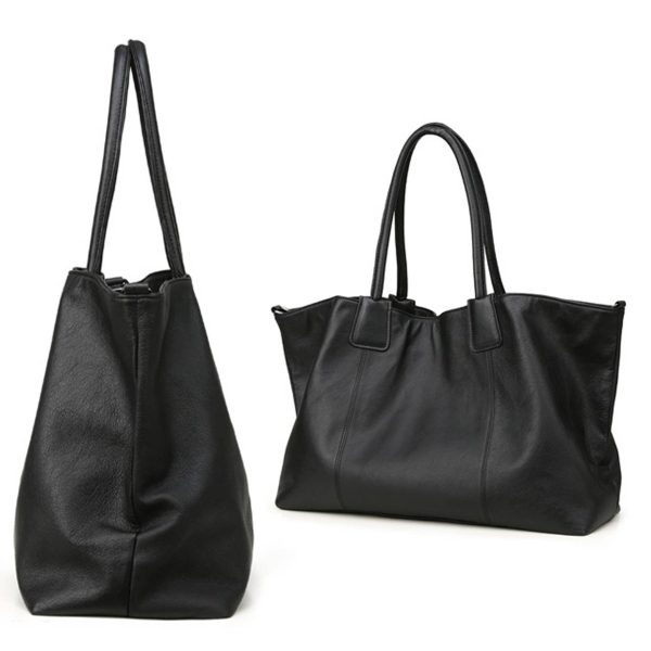 Soft Genuine Leather Top-handle Purse for Women