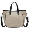 Canvas Crossbody Bag Fashion Color Clash Tote for Women