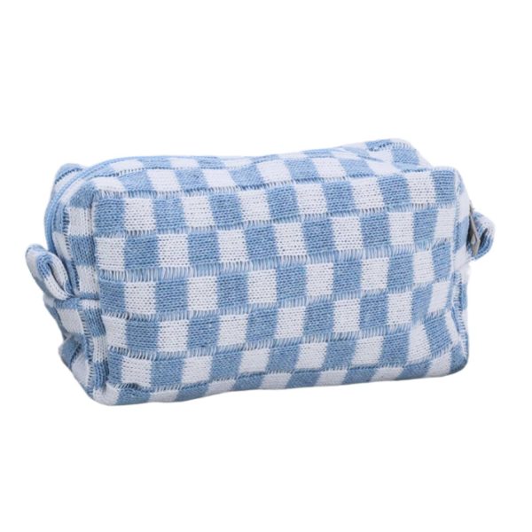 Checkered Makeup Bag