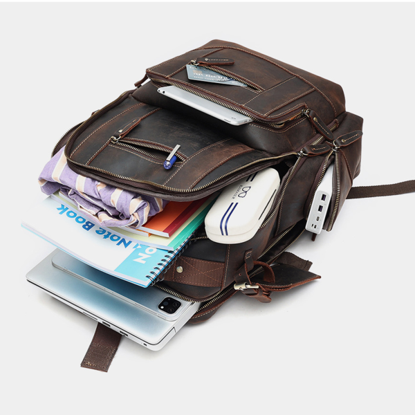 Vintage Genuine Leather Laptop Backpack