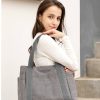 Canvas Multi-pocket Tote bags for women