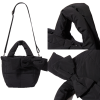 Female Simple Soft Down Bowknot Handbag Tote Bag