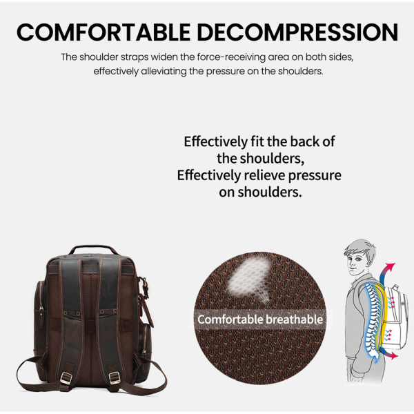 Vintage Genuine Leather Laptop Backpack