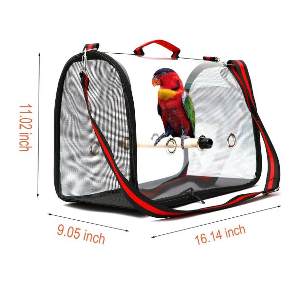 Portable Breathable Transparent Cage Bird Carrier Bag