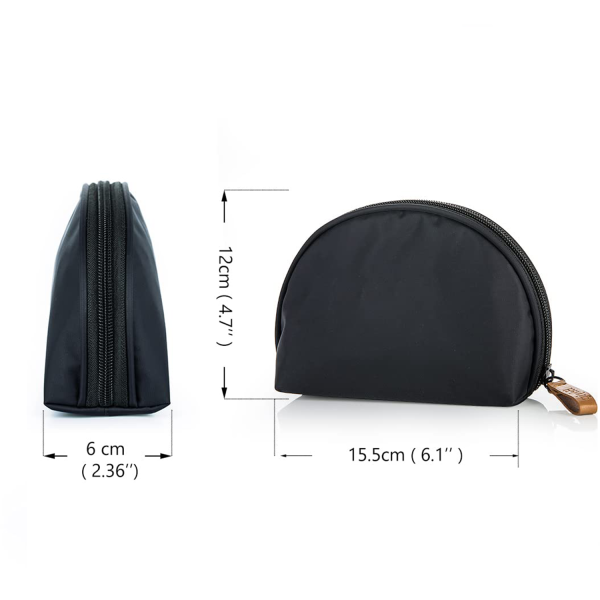 Half Moon Cosmetic Beauty Bag for Purse
