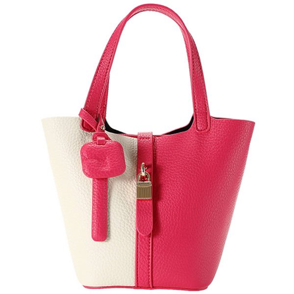 Genuine Leather bucket cross-body bag