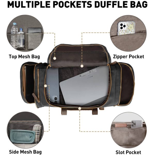 Large Capacity Canvs Backpack Duffel Bag For Travel
