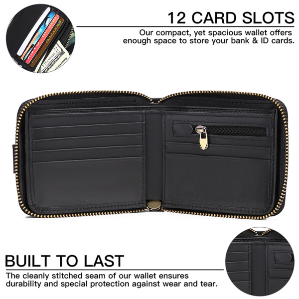 Genuine Leather Large Capacity Card Case Wallet