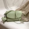 PU Leather Crossbody Shoulder Bag With Elephant Pendant
