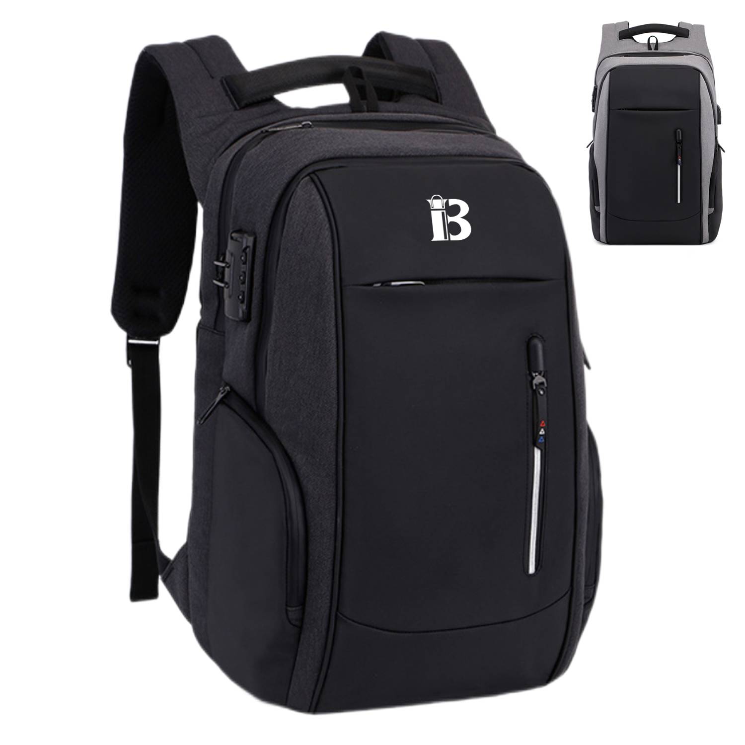 Computer Polyester Backpack With Usb Charging Port