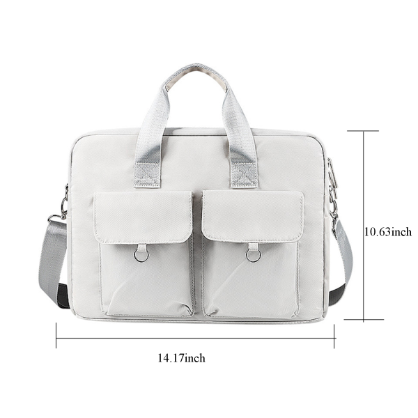 Compartment Zipper Pockets Large Tote Laptop Bag