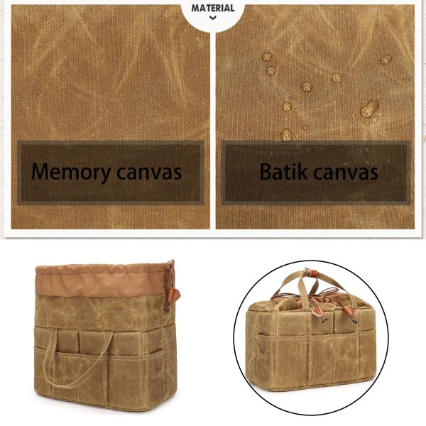 Canvas drawstring electronic accessories storage duffel bag