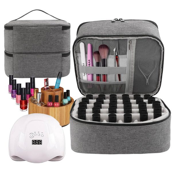 Oxford Double Layer Nail Polish Storage Makeup Bag