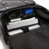 Large-Capacity PU Leather Student Backpack w/ USB Port