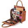 PU Leather Detachable Shoulder Strap Tote Bag