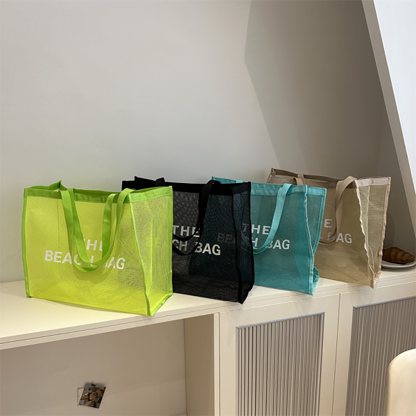Large Capacity Sheer Mesh Beach Tote Bag
