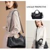 Genuine Leather Handle Satchel Shoulder Bag