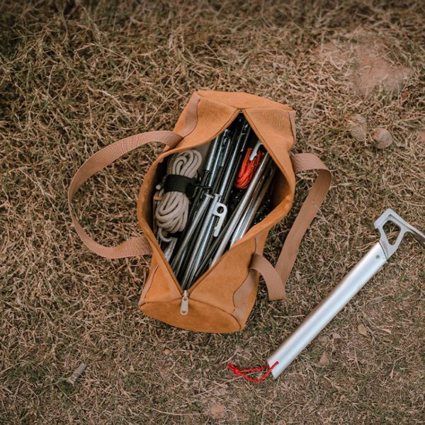 Outdoor canvas Camping Accessory Storage Cylinder Bag