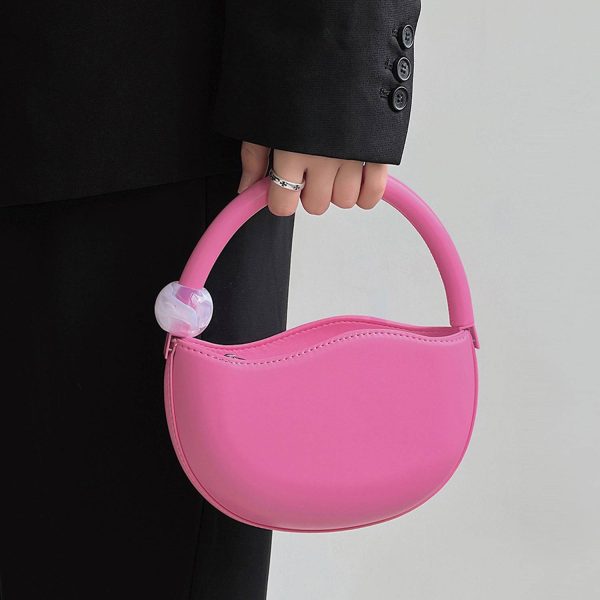 PU Leather Pea Shaped Handbag For Women