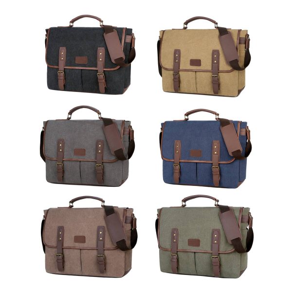 Cavas Vintage Men Briefcases Laptop Messenger Bag