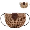 Jute Summer minimalist straw cross-body bag