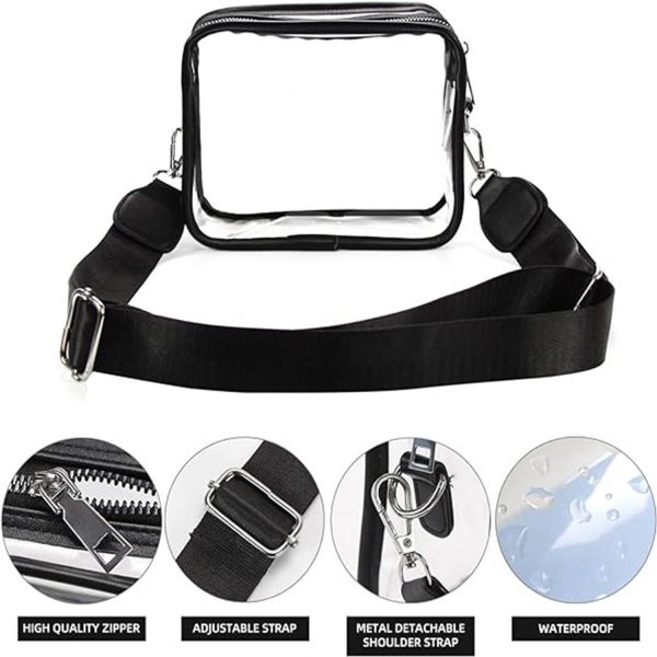 PVC Clear Crossbody shoulder Stadium Bag for Women