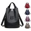 Pu high-capacity Bucket Backpack Women